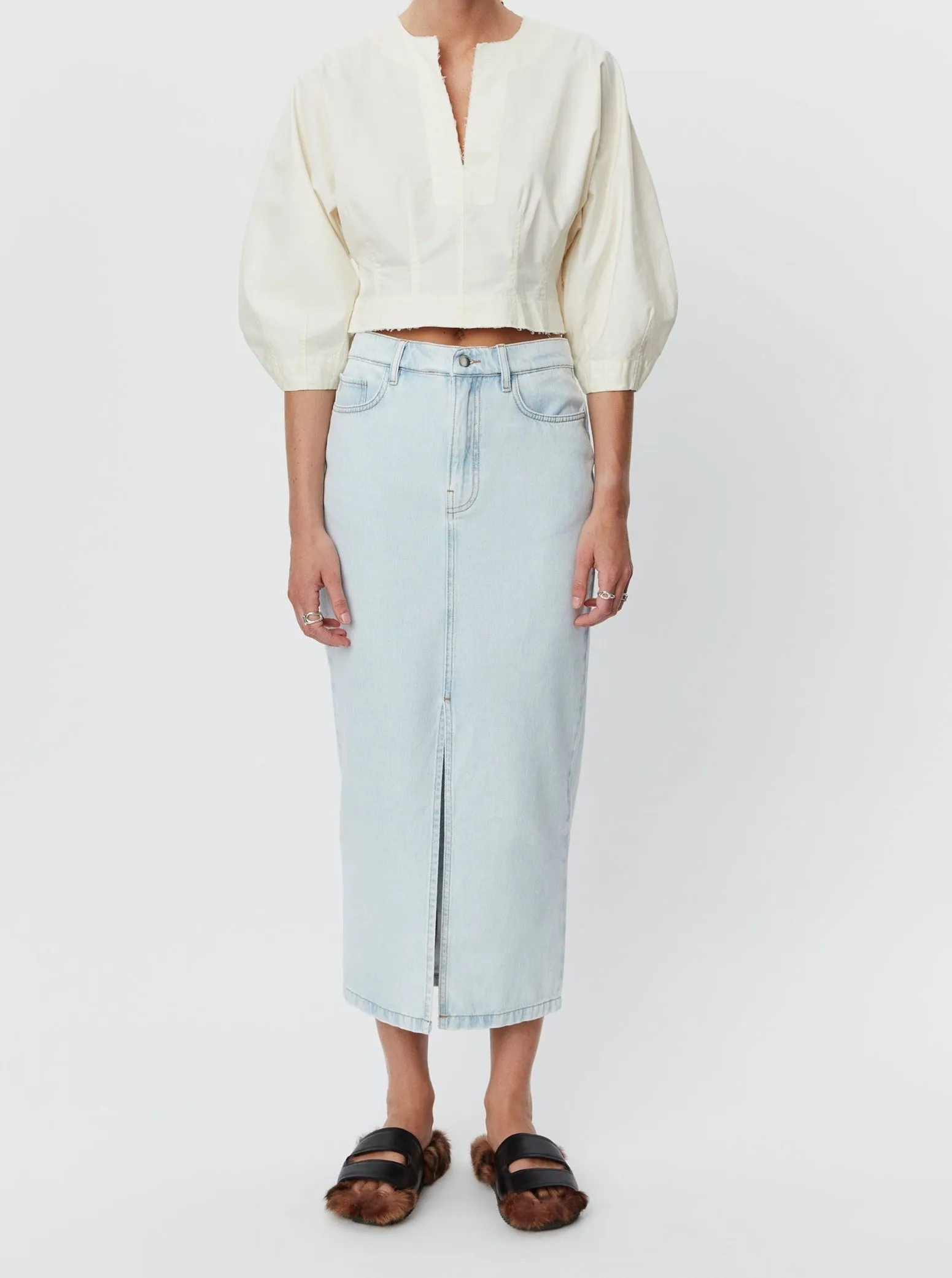 NIKI SOFT BLEACHED DENIM | BLEACHED WHITE