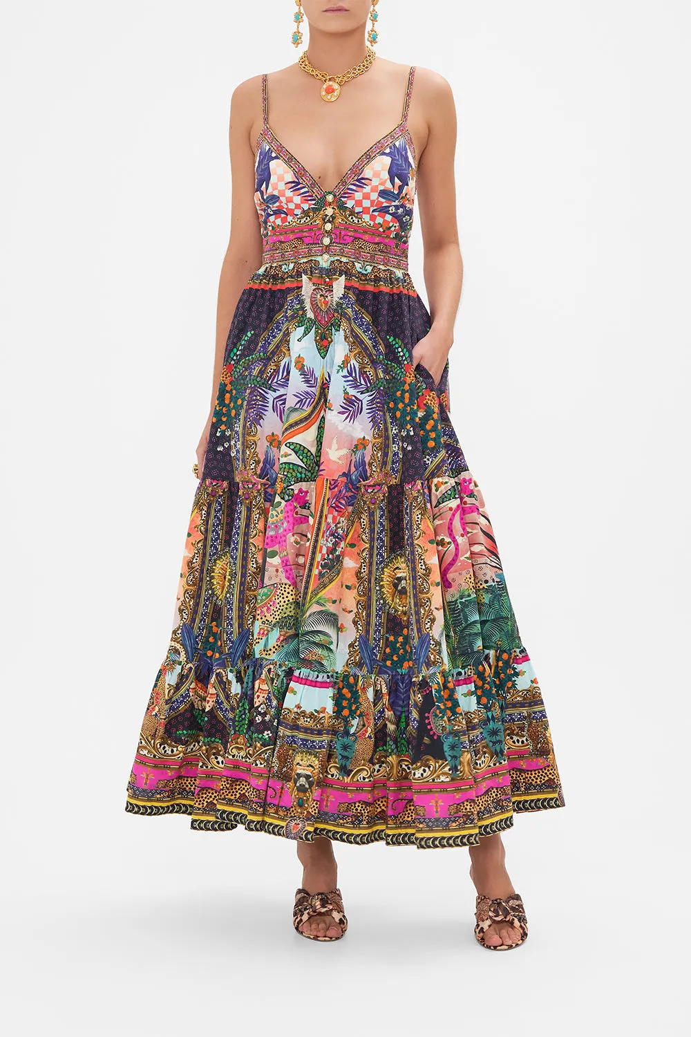 ORGANIC COTTON TIERED BODICE DRESS ALESSANDROS ATLANTIS