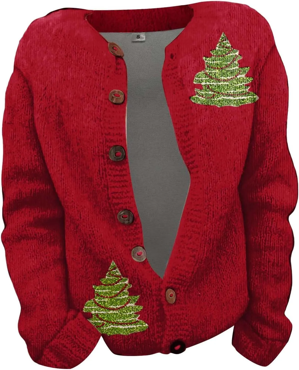 Oversized Sweaters for Women Print Comfortable Knitted Cardigan Lightweight Sweater Knit Jackets Outfits Knit