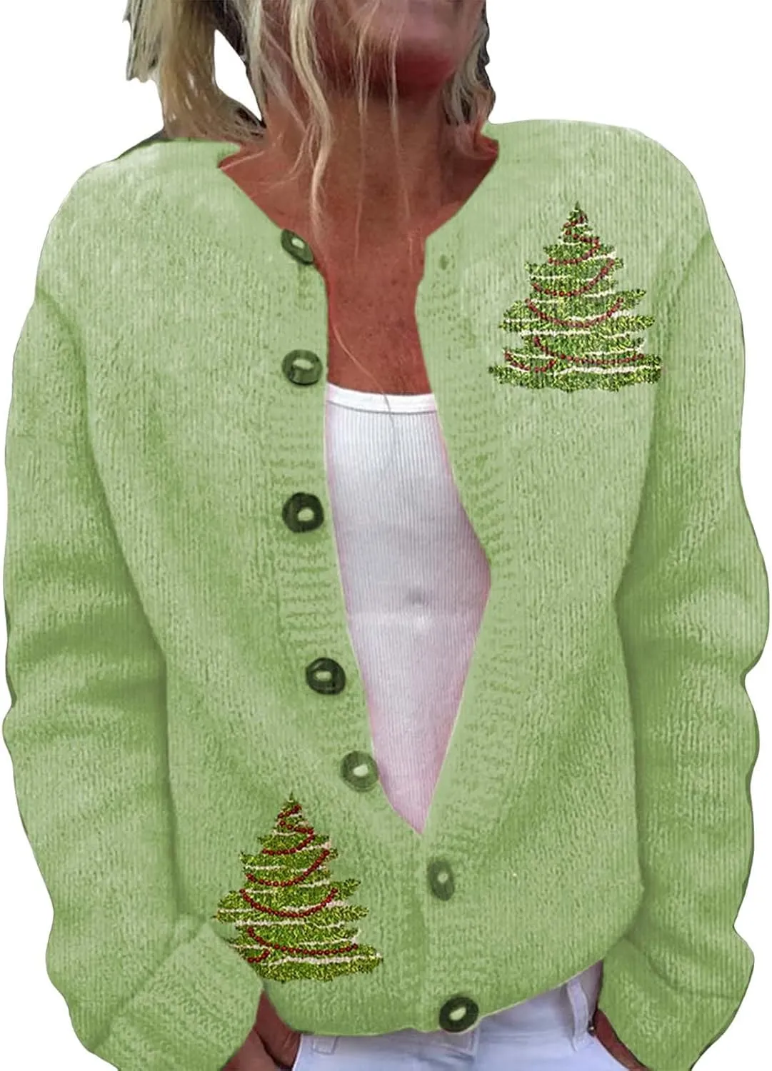 Oversized Sweaters for Women Print Comfortable Knitted Cardigan Lightweight Sweater Knit Jackets Outfits Knit