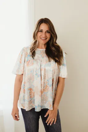 Paisley Print Loose Blouse