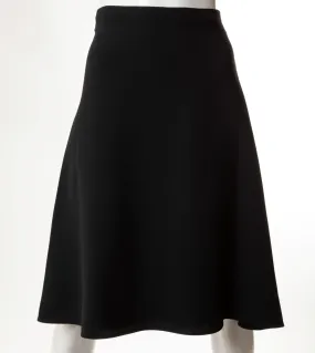 PANIZ CREPE A-LINE SKIRT 25" BLACK