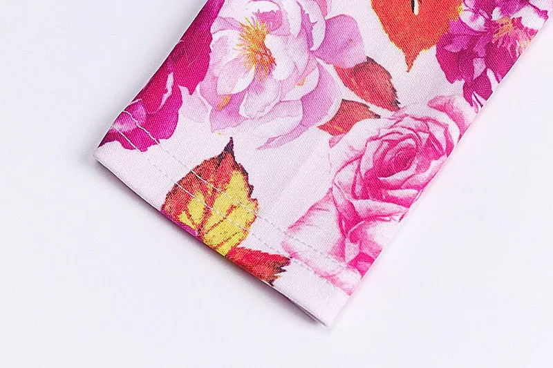 Puff Sleeve Pink Floral Ruched Mini Dress