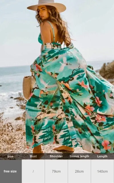 Purpdrank - Zebra Snake Print Chiffon Beach Cover Up Tunics For Beach Long Kaftan Beachwear Boho Chic Hippie Beach Strandjurk Sundress