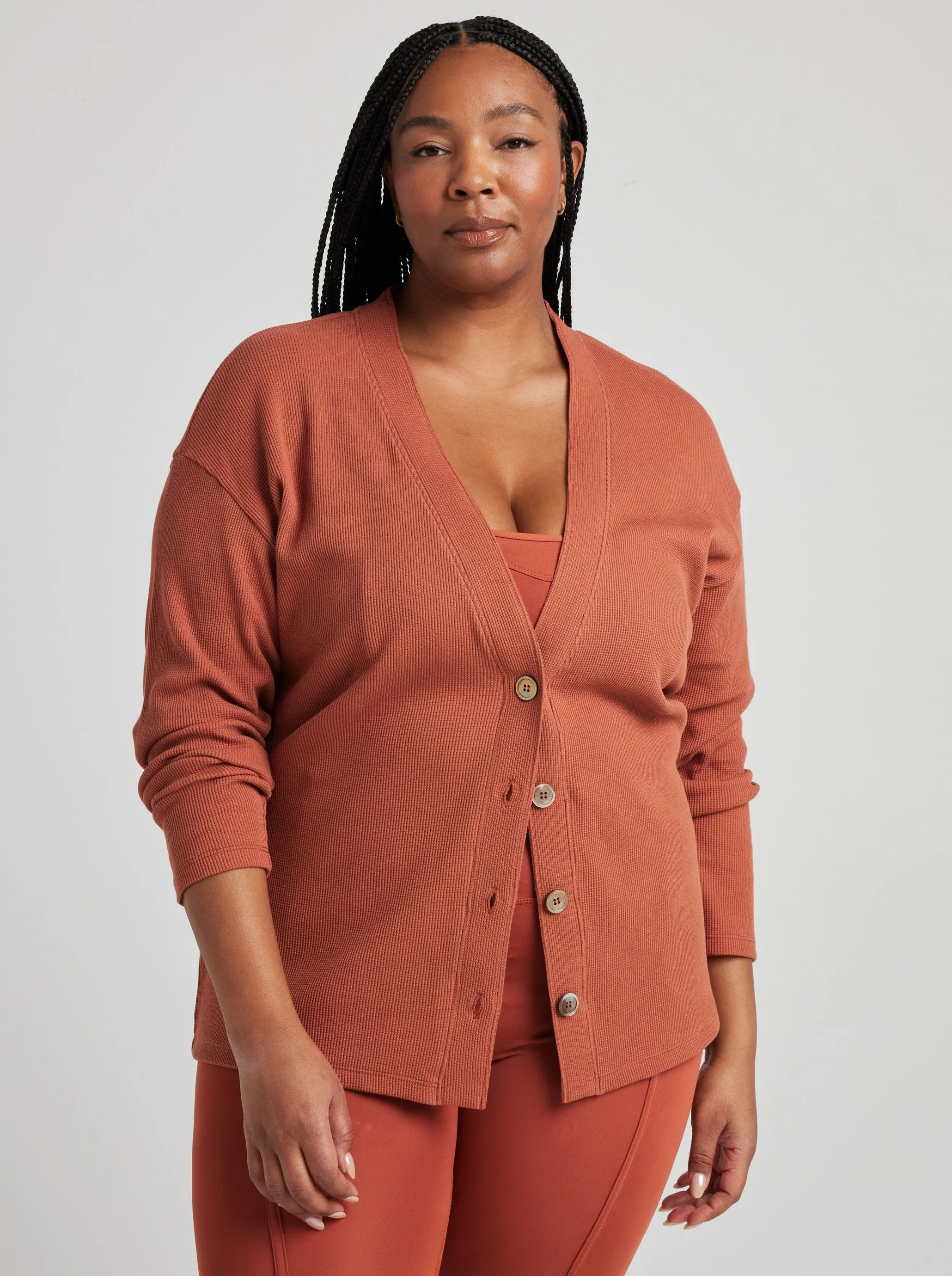 Relaxed Cardigan - Baked Clay