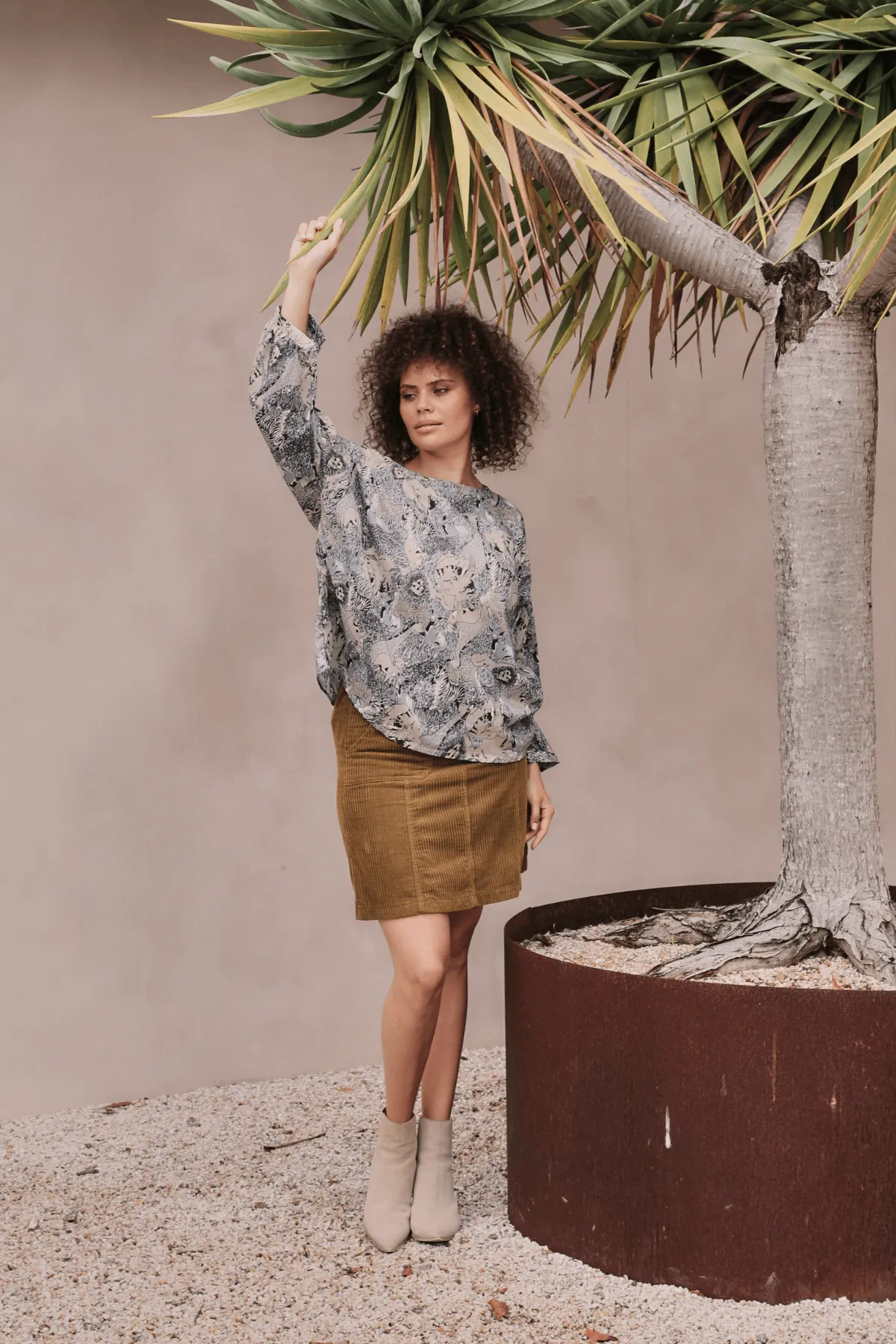 Samba Suzanna Blouse Grey in Cotton
