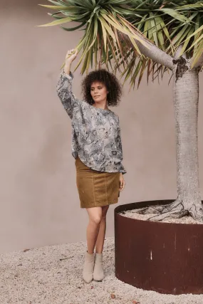 Samba Suzanna Blouse Grey in Cotton