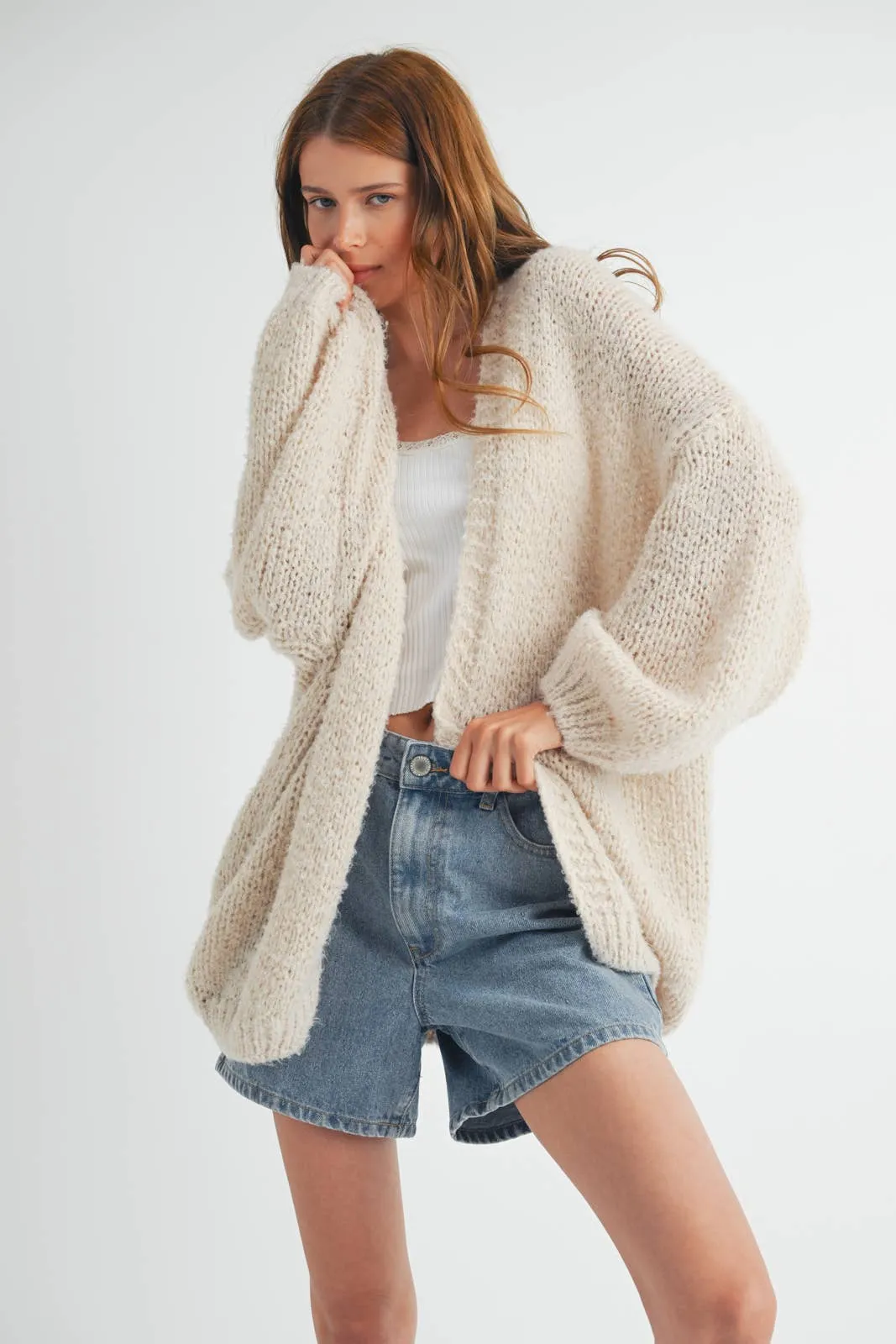 Sand Brushed Cardigan