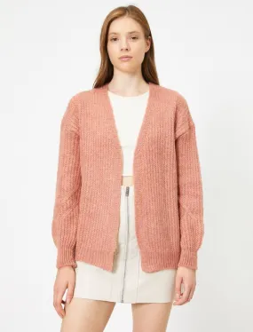 Short Oversize Cardigan in Pink