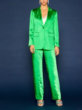 Spearmint Satin Blazer