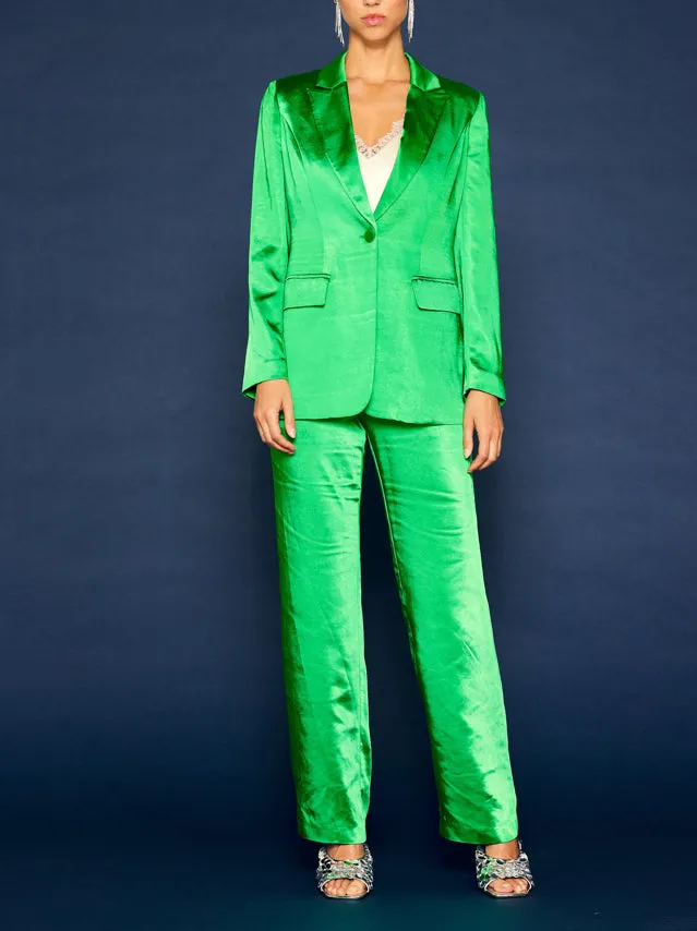 Spearmint Satin Blazer