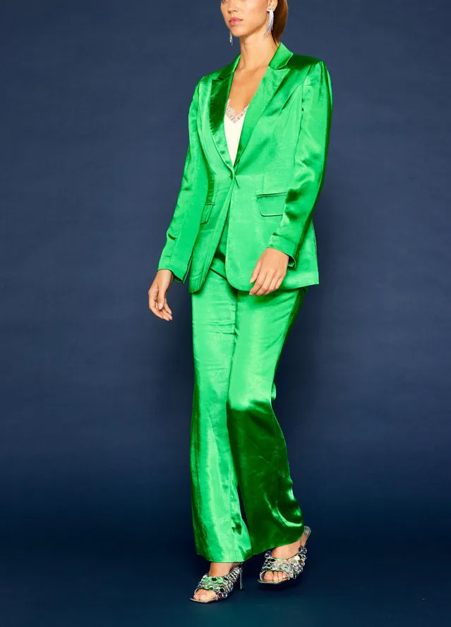 Spearmint Satin Blazer