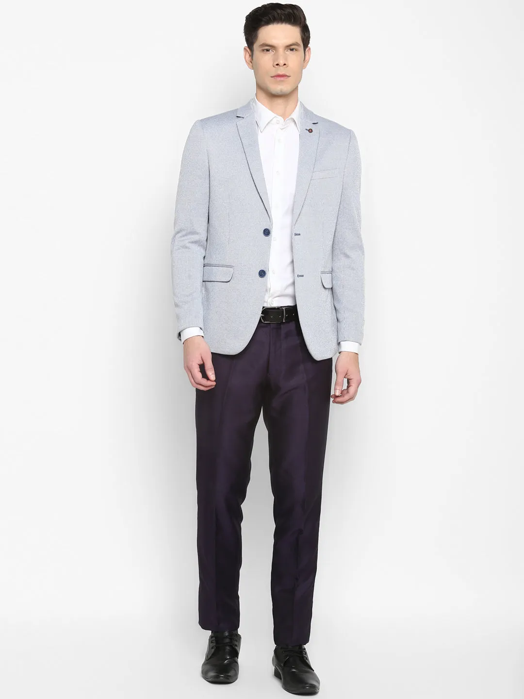 Stipe Silver Grey Blazer for Men