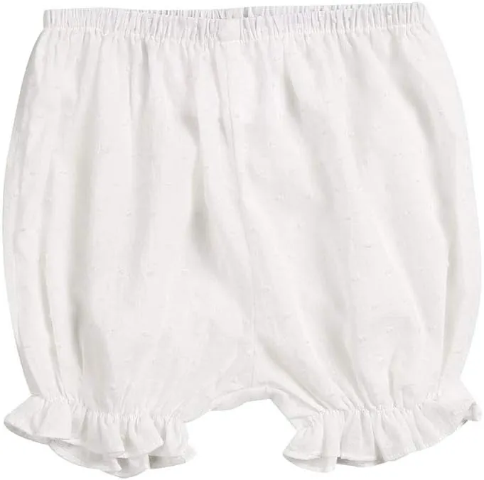 Summer 100% Cotton Girls Shorts White Lace Safety Pants Breathable and Comfortable
