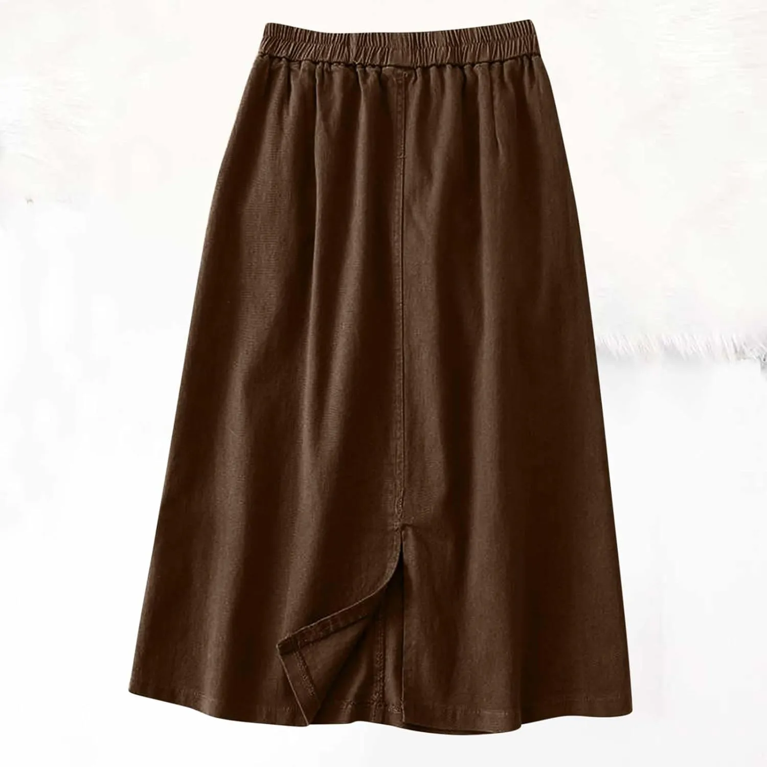Summer Skirts for Women 2025 Trendy High Waisted Bubble Long Skirt Casual Soft Maxi Linen Skirt with Pockets