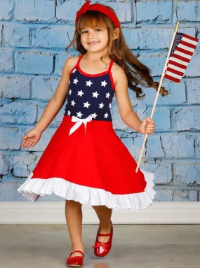 Sweet Stars Ruffle Hem Sundress