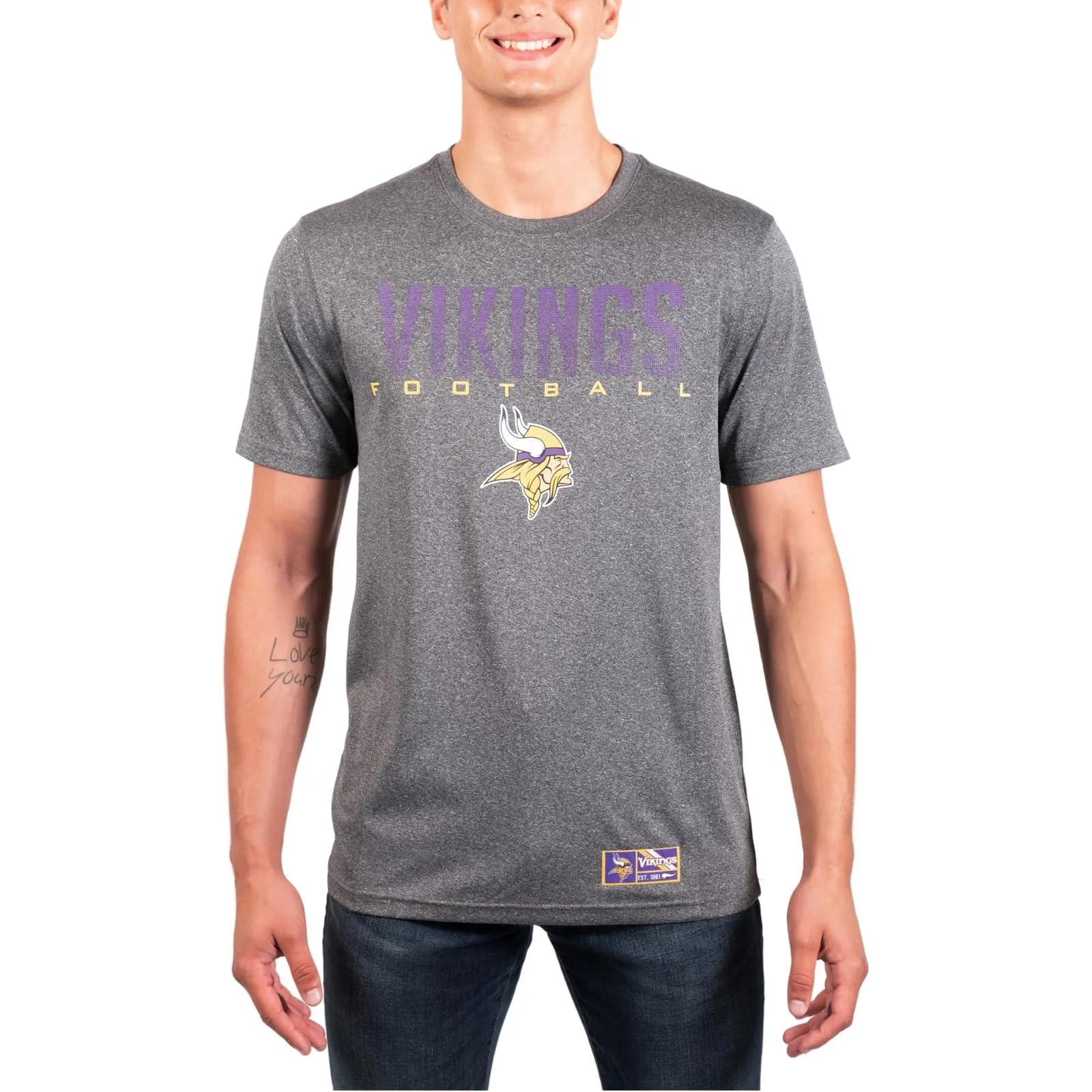 Ultra Game NFL Official Adults Super Soft Supreme Game Day T-Shirt - Unisex Minnesota Vikings|Minnesota Vikings