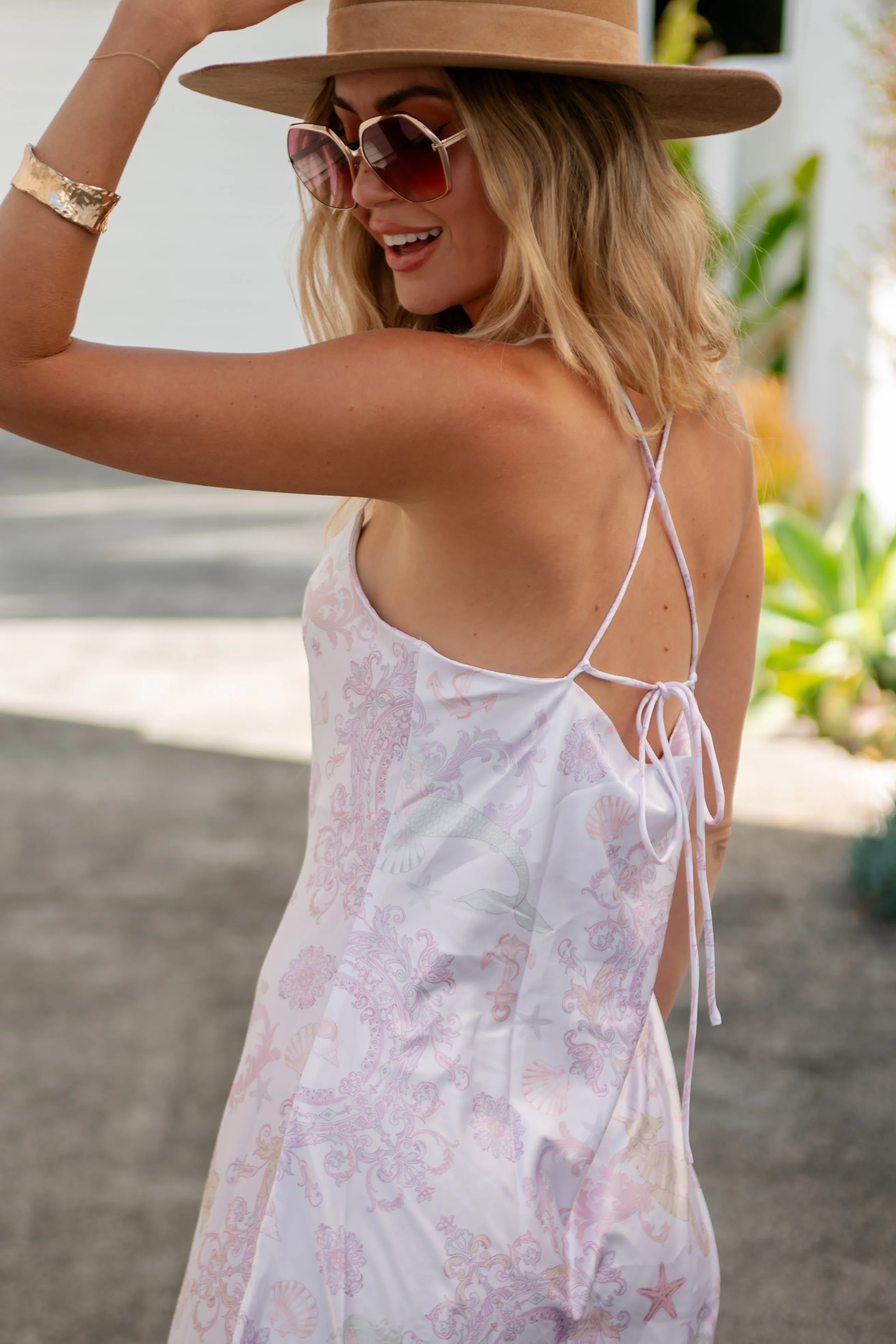 Under the Sea Silk Slip Dress