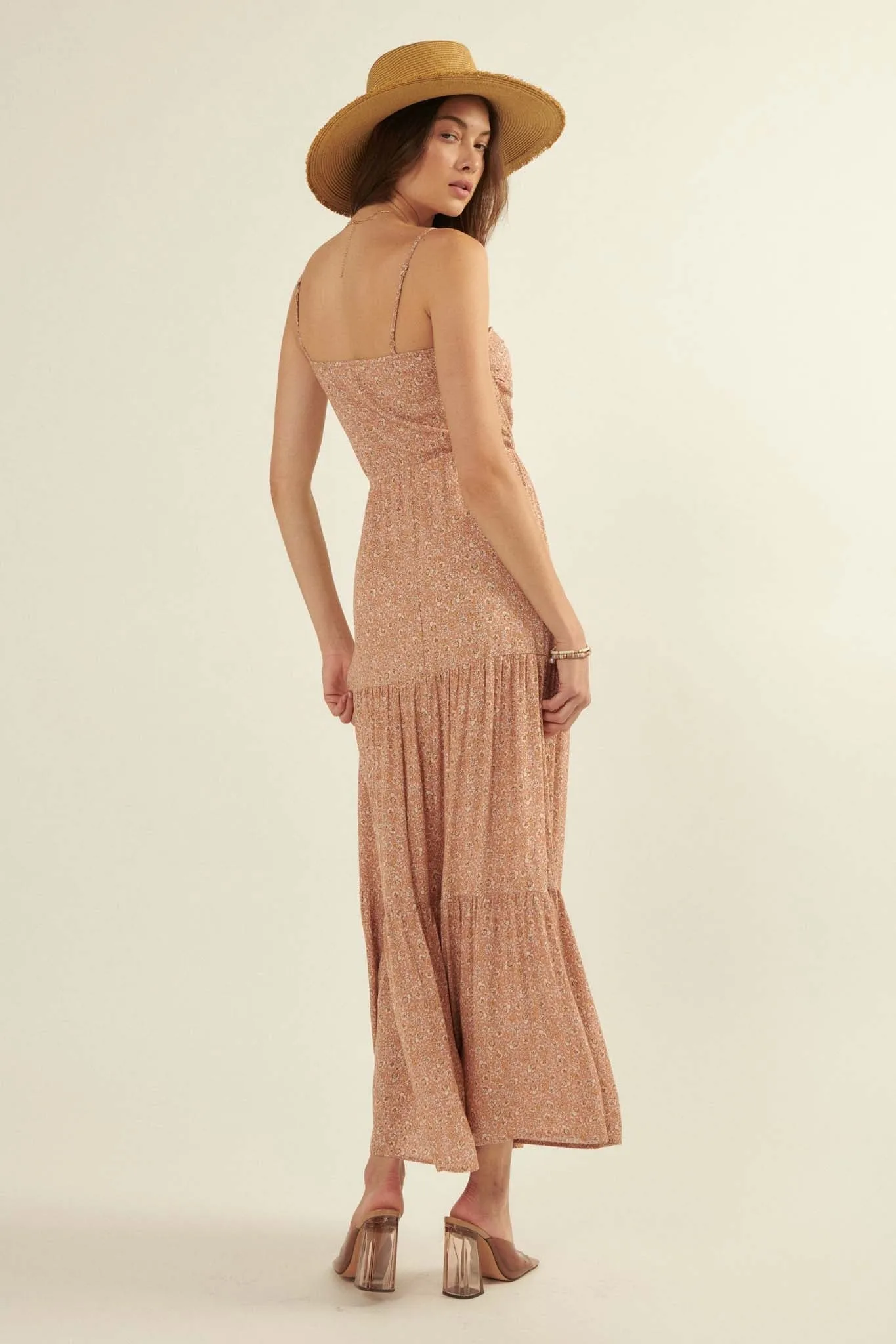Wildflower Glen Floral O-Ring Maxi Sundress