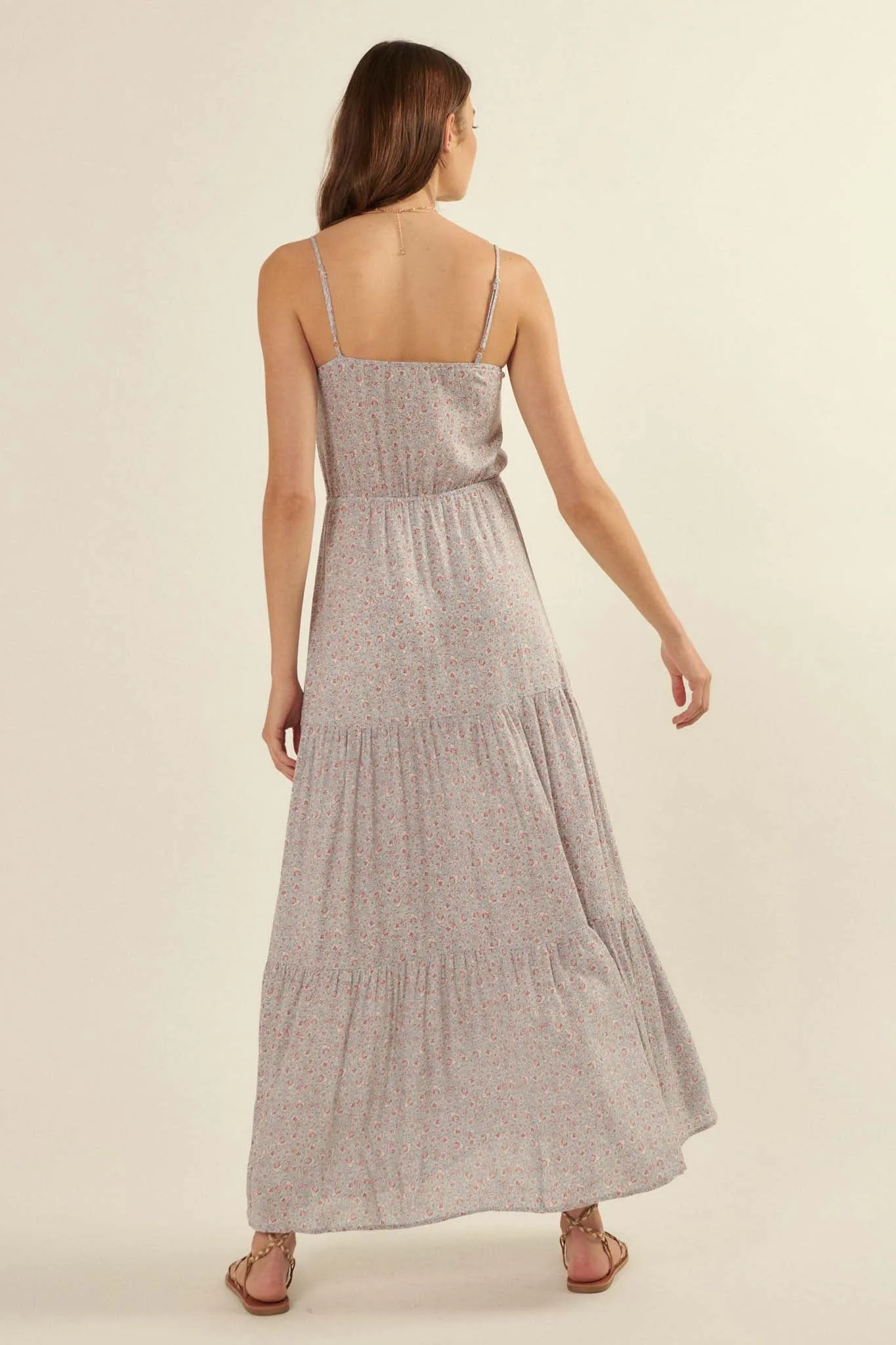 Wildflower Glen Floral O-Ring Maxi Sundress