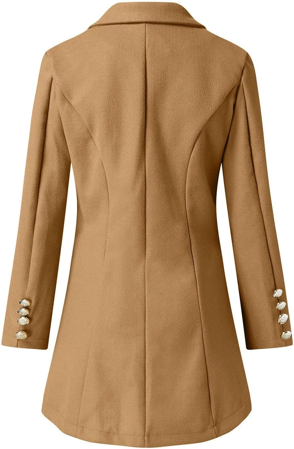 Woman Artificial Wool Elegant Blend Coat Slim Female Long Coat Casual Winter Outfits for Women Cold Weather