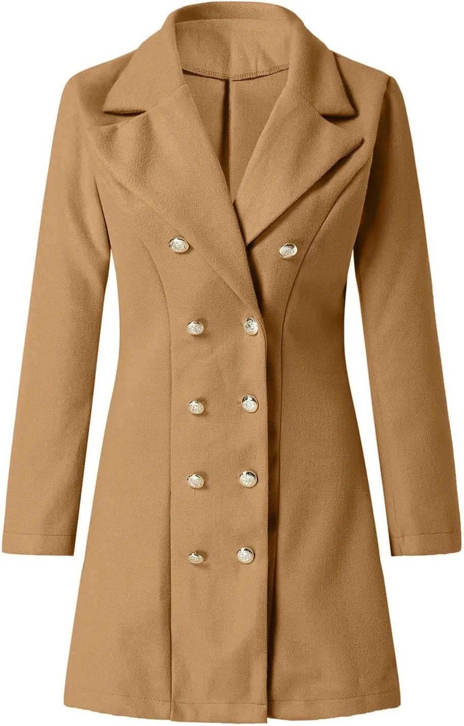Woman Artificial Wool Elegant Blend Coat Slim Female Long Coat Casual Winter Outfits for Women Cold Weather
