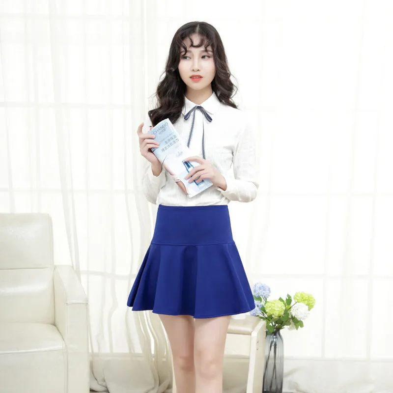 Women Anti-Exposed Skirt High Waist Flare Plus Size Zipper Flare Skirt