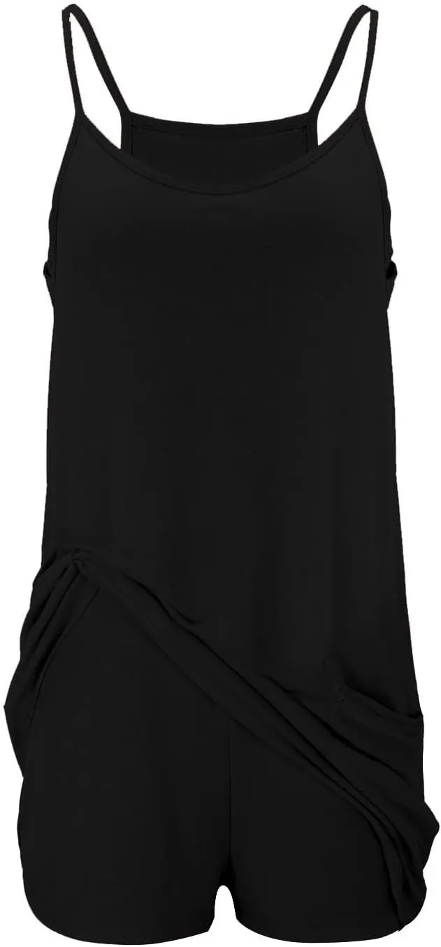 Women Athletic Dress Summer Tennis Workout Active Sports Mini Romper Dress Built in Shorts Travel Vacation