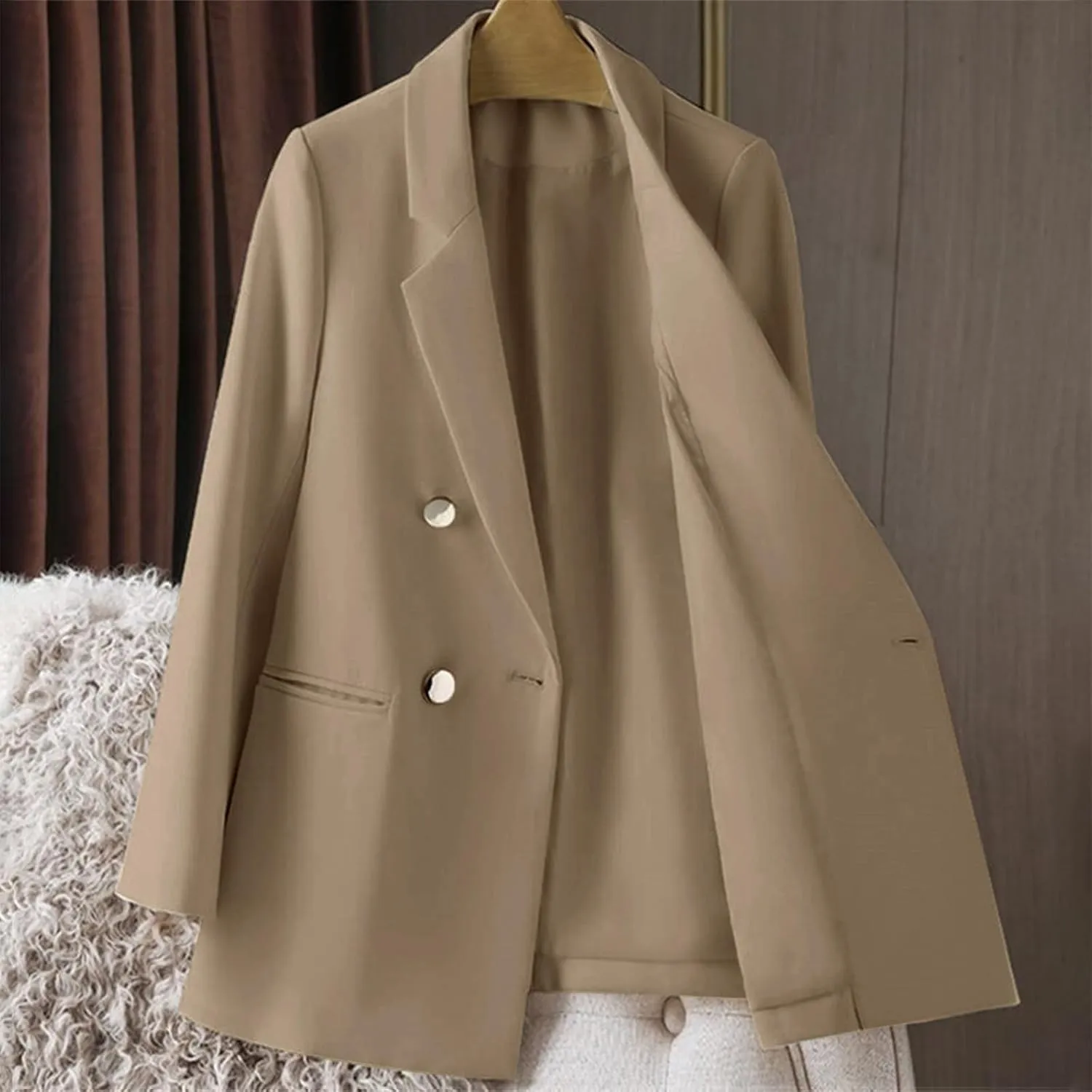 Women Casual Blazer Work Office Open Front Long Sleeve Suit Jacket Blazers for Women Business Casual