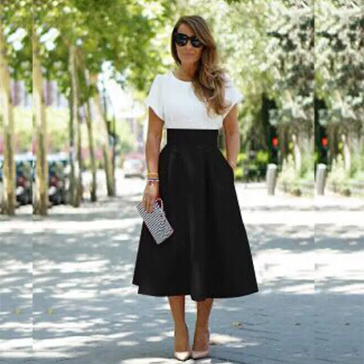 Women Popular Mid-Length Pocket Tutu Skirt