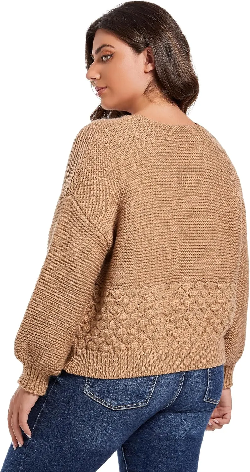 Women's 2024 Fall Winter Chunky Knit Cardigan Sweaters Long Sleeve V-Neck Open Front Casual Outerwear for Women
