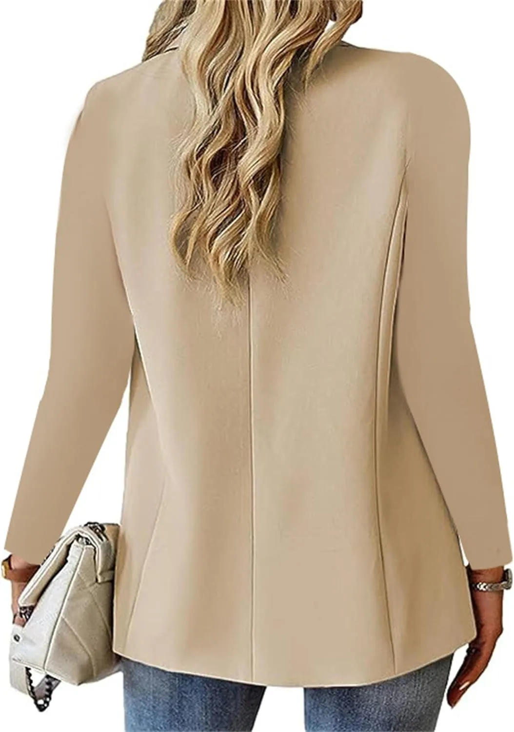 Women's Business Casual Blazers Work Office Blazer Jacket Suit Lightweight Open Front Cardigan Jacket Elegant Coat