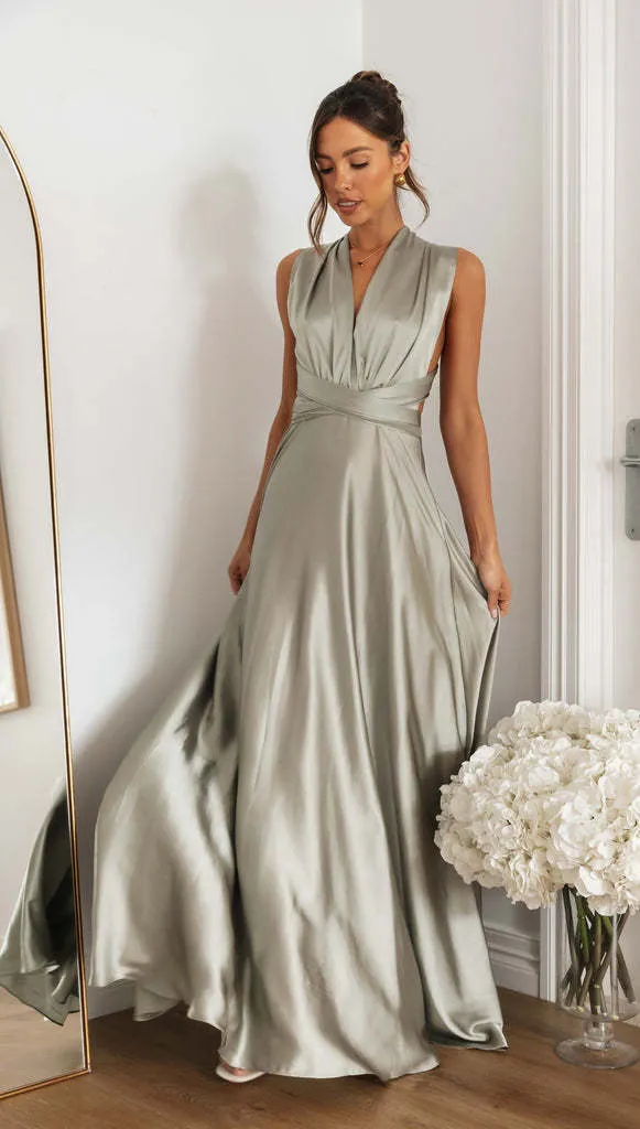 Women's Elegant Long Crossed Back Sleeveless Dress