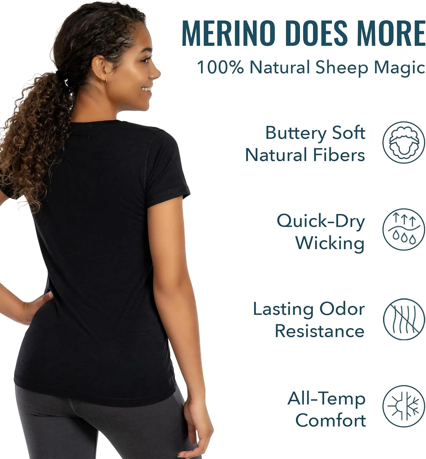 Women's Merino T-Shirt by Woolly | RWS Certified | Soft, Stink Free, Seattle Designed