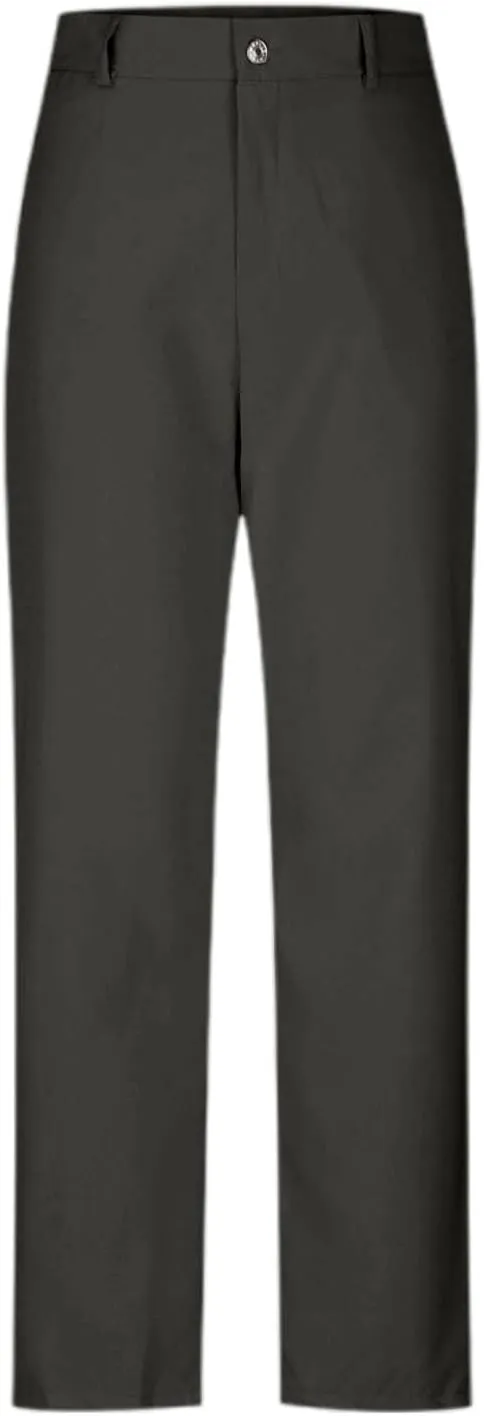 Women's Solid Color Stylish Casual Straight Leg Pants with Button Closure and Pockets Comfortable Work Trousers