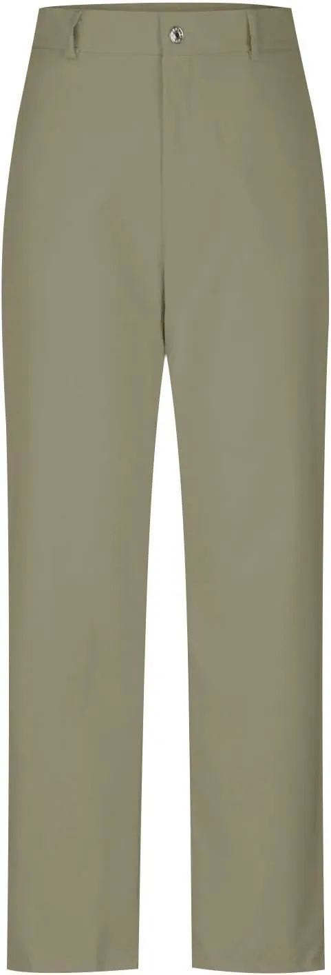 Women's Solid Color Stylish Casual Straight Leg Pants with Button Closure and Pockets Comfortable Work Trousers