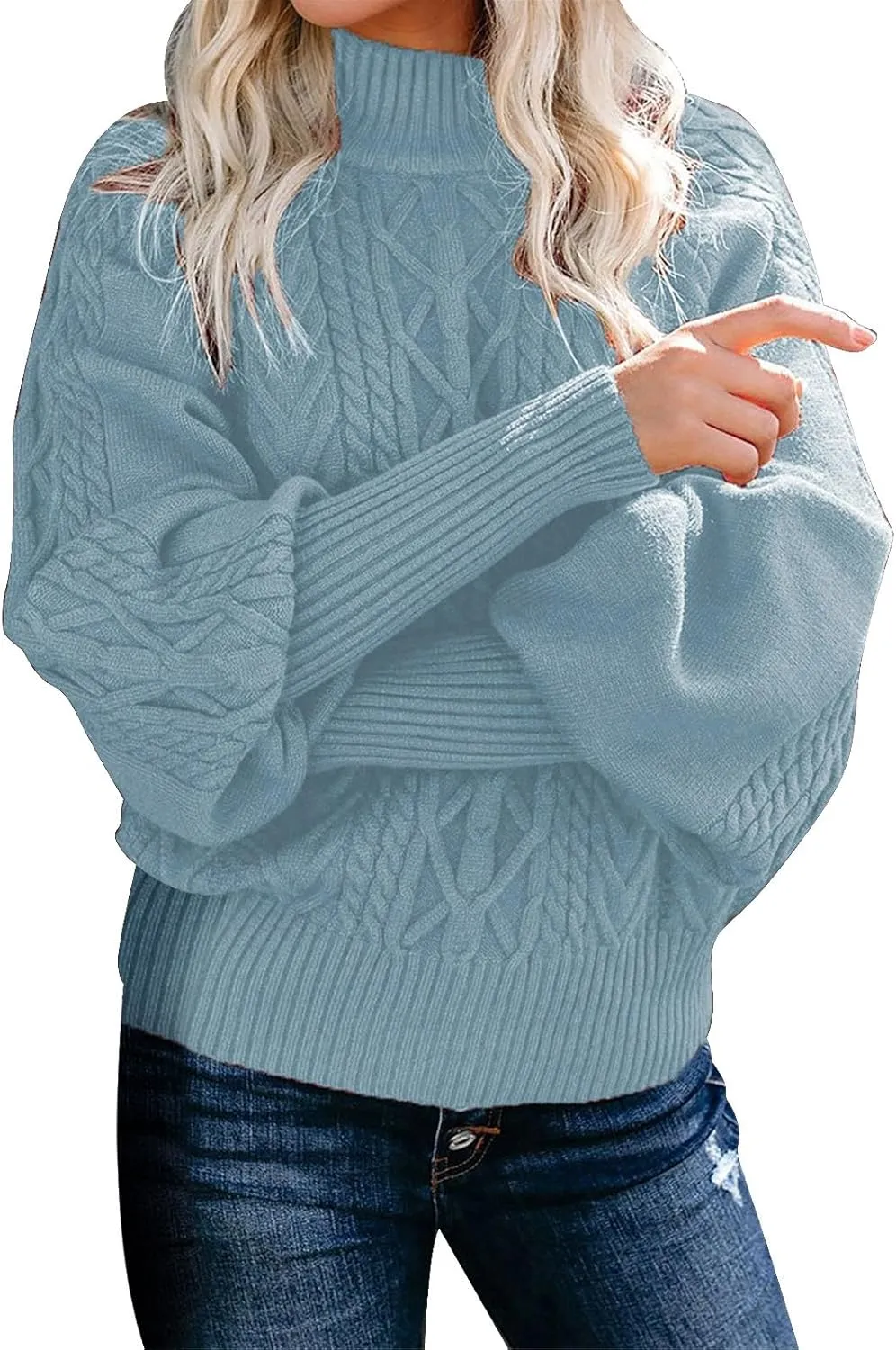 Womens Sweater Ladies Fashionable Comfortable Solid Color Pullover Long Sleeve Top Sweater Dark Sweatshirt