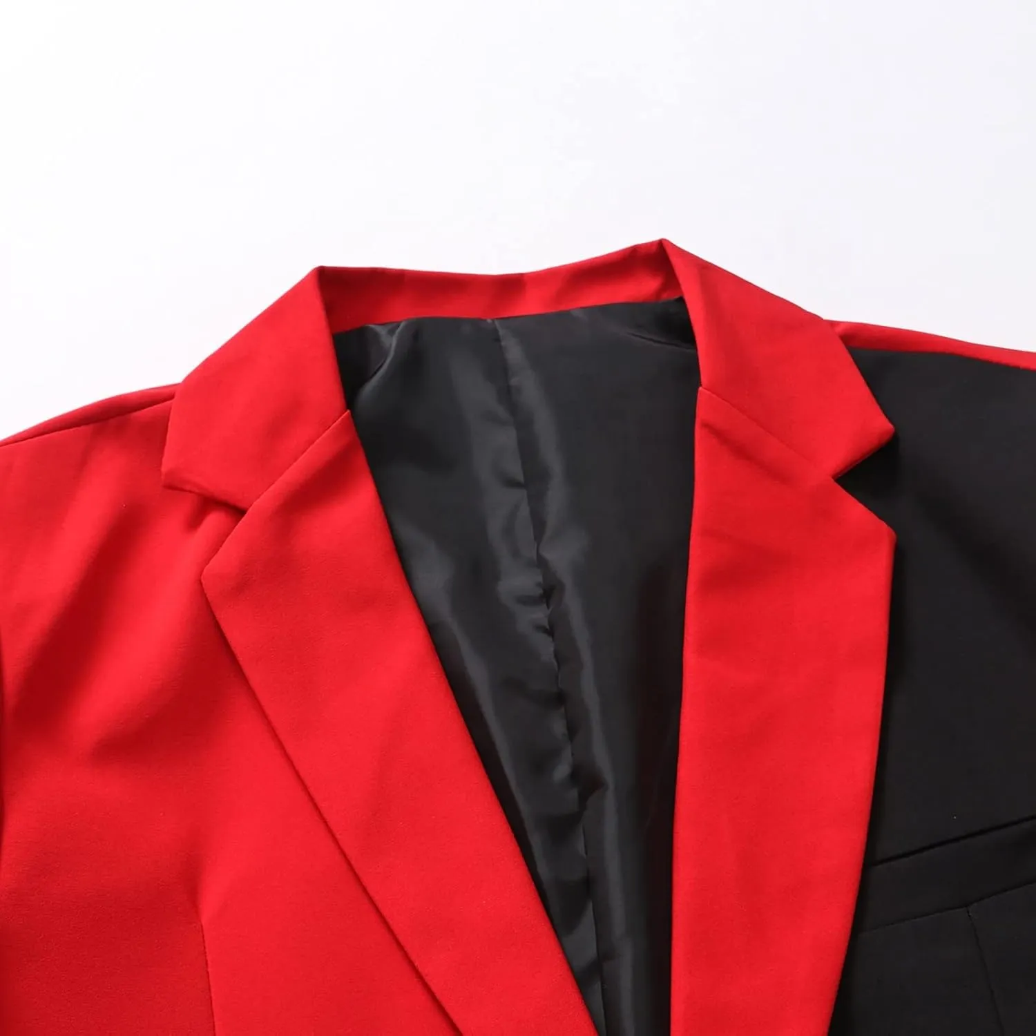 Zeiyignr Men Casual Blazer Jackets Slim Fit Suit Jacket One Button Business Sports Coat Colorblock Dinner Wedding Prom Tuxedo